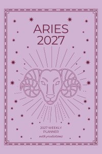 Front cover of Aries 2027 Astro Diary, a Scribbled Fox paperback