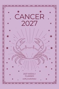Front cover of Cancer 2027 Astro Diary, a Scribbled Fox paperback