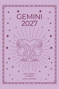 Front cover of Gemini 2027 Astro Diary, a Scribbled Fox paperback
