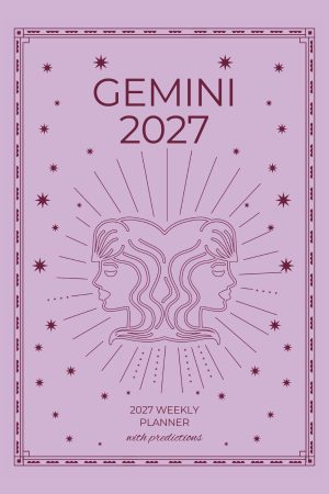 Front cover of Gemini 2027 Astro Diary, a Scribbled Fox paperback