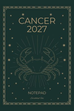 Front cover of Green Cancer Zodiac Notebook, a Scribbled Fox paperback