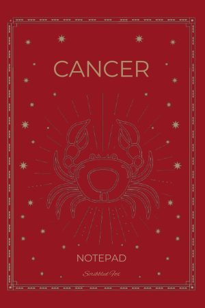 Front cover of Red Cancer Zodiac Notebook, a Scribbled Fox paperback