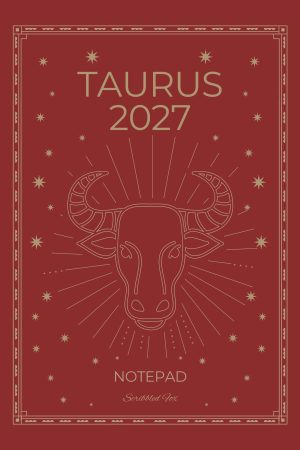 Front cover of Red Taurus Zodiac Notebook, a Scribbled Fox paperback