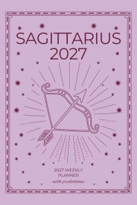 Front cover of Sagittarius 2027 Astro Diary, a Scribbled Fox paperback