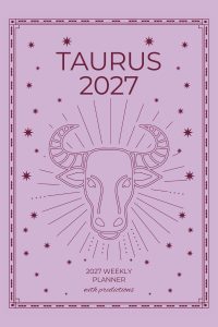 Front cover of Taurus 2027 Astro Diary, a Scribbled Fox paperback