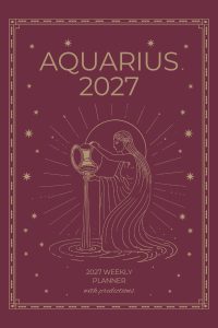 Aquarius 2027 Astro Diary in Burgundy