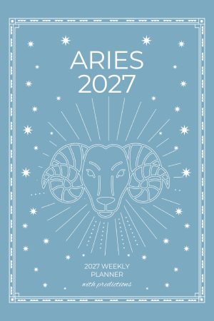 Front cover of Aries 2027 Astro Diary in Pale Sky, a Scribbled Fox paperback
