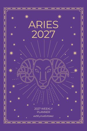 Front cover of Aries 2027 Astro Diary in Royal Violet, a Scribbled Fox paperback