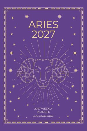 Front cover of Aries 2027 Astro Diary in Royal Violet, a Scribbled Fox paperback