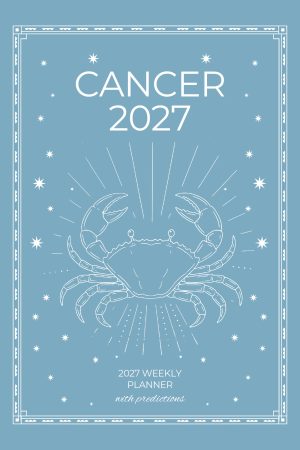 Front cover of Cancer 2027 Astro Diary in Pale Sky, a Scribbled Fox paperback