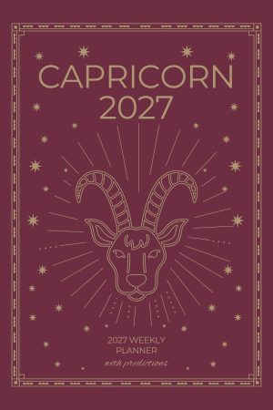 Front cover of Capricorn 2027 Astro Diary in Burgundy, a Scribbled Fox paperback