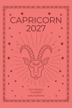 Front cover of Capricorn 2027 Astro Diary in Coral, a Scribbled Fox paperback