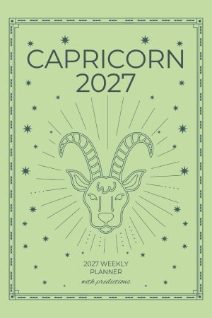 Front cover of Capricorn 2027 Astro Diary in Mint Green, a Scribbled Fox paperback