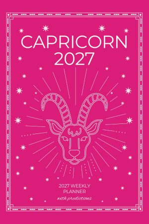 Front cover of Capricorn 2027 Astro Diary in Shocking Pink, a Scribbled Fox paperback
