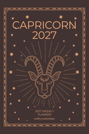 Front cover of Capricorn 2027 Astro Diary in Umber Brown, a Scribbled Fox paperback