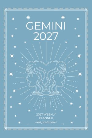 Front cover of Gemini 2027 Astro Diary in Pale Sky, a Scribbled Fox paperback