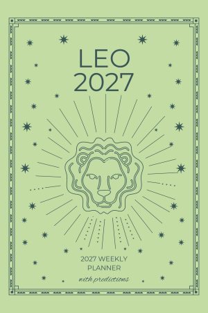 Front cover of Leo 2027 Astro Diary in Mint Green, a Scribbled Fox paperback