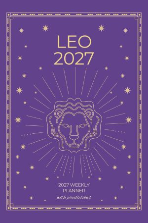 Front cover of Leo 2027 Astro Diary in Royal Violet, a Scribbled Fox paperback