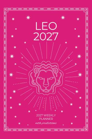 Front cover of Leo 2027 Astro Diary in Shocking Pink, a Scribbled Fox paperback