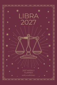 Libra 2027 Astro Diary in Burgundy