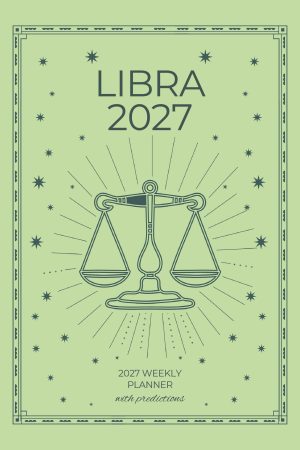 Front cover of Libra 2027 Astro Diary in Mint Green, a Scribbled Fox paperback