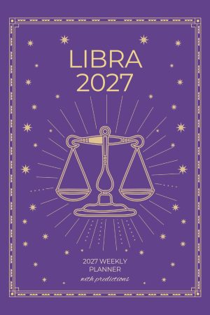 Front cover of Libra 2027 Astro Diary in Royal Violet, a Scribbled Fox paperback