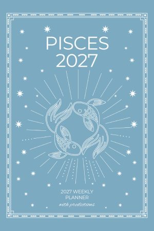 Front cover of Pisces 2027 Astro Diary in Pale Sky, a Scribbled Fox paperback