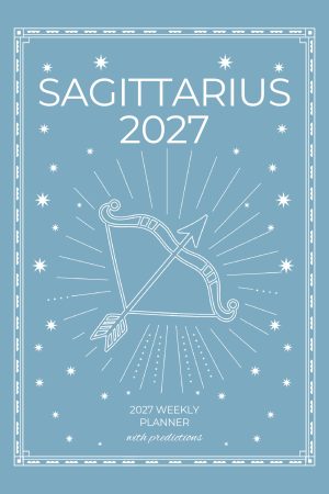 Front cover of Sagittarius 2027 Astro Diary in Pale Sky, a Scribbled Fox paperback