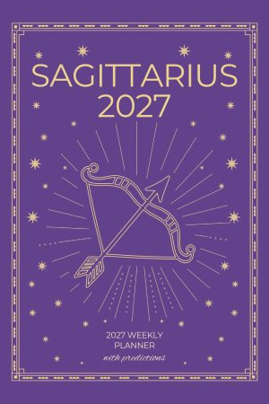 Front cover of Sagittarius 2027 Astro Diary in Royal Violet, a Scribbled Fox paperback