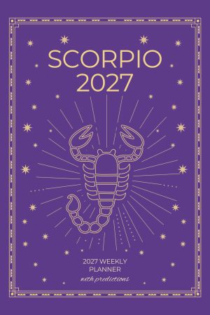 Front cover of Scorpio 2027 Astro Diary in Royal Violet, a Scribbled Fox paperback