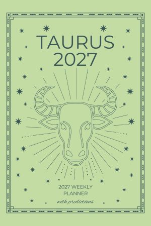 Front cover of Taurus 2027 Astro Diary in Mint Green, a Scribbled Fox paperback