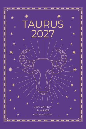 Front cover of Taurus 2027 Astro Diary in Royal Violet, a Scribbled Fox paperback