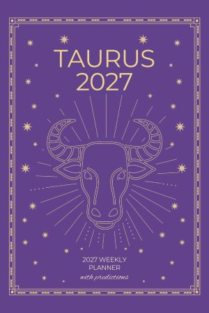 Front cover of Taurus 2027 Astro Diary in Royal Violet, a Scribbled Fox paperback