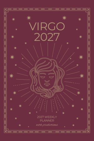 Front cover of Virgo 2027 Astro Diary in Burgundy, a Scribbled Fox paperback