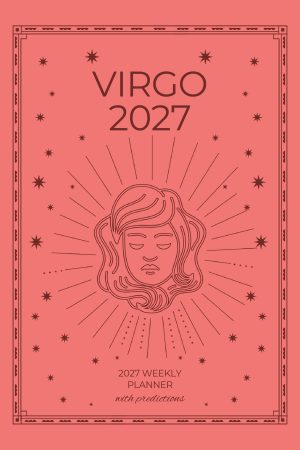 Front cover of Virgo 2027 Astro Diary in Coral, a Scribbled Fox paperback