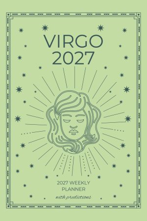 Front cover of Virgo 2027 Astro Diary in Mint Green, a Scribbled Fox paperback