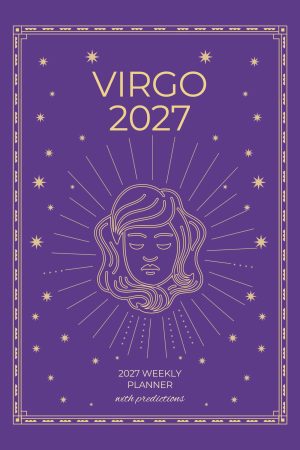Front cover of Virgo 2027 Astro Diary in Royal Violet, a Scribbled Fox paperback