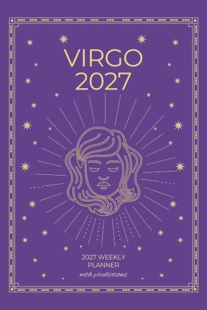 Front cover of Virgo 2027 Astro Diary in Royal Violet, a Scribbled Fox paperback