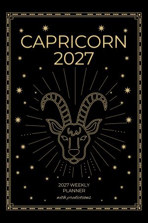 Front cover of Capricorn 2027 Astro Diary in Black, a Scribbled Fox paperback