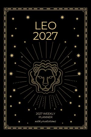 Front cover of Leo 2027 Astro Diary in Black, a Scribbled Fox paperback