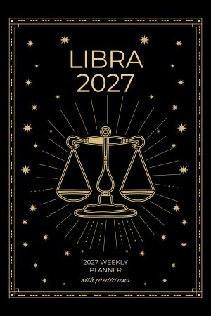 Front cover of Libra 2027 Astro Diary in Black, a Scribbled Fox paperback